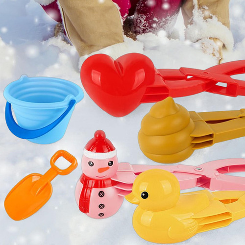 6x Herramientas Para Hacer Bolas De Nieve Juego Con Corazón