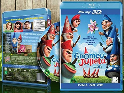 Blu-ray Gnomeu E Julieta 3d - Kelly Asbury