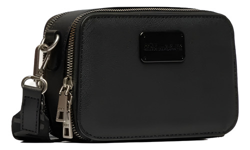 Cartera Bandolera Prüne New Penny Mujer Cuero Pu Rojo Negro Lisa Níquel Negro