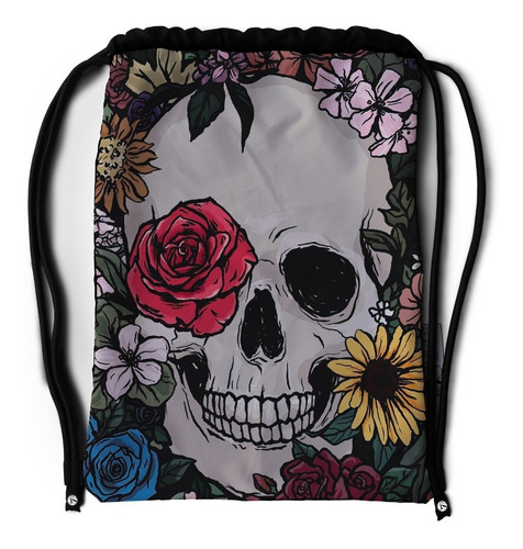 Tula Deportiva Impermeable  Ojo De Rosa Calavera