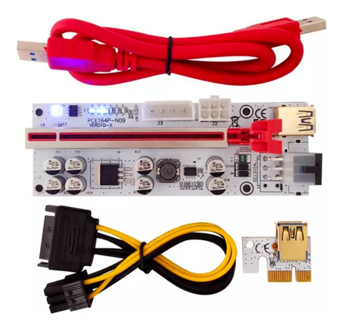 Riser Mineria V010-x Blanco Etherum Bitcoin Pci Usb3.0