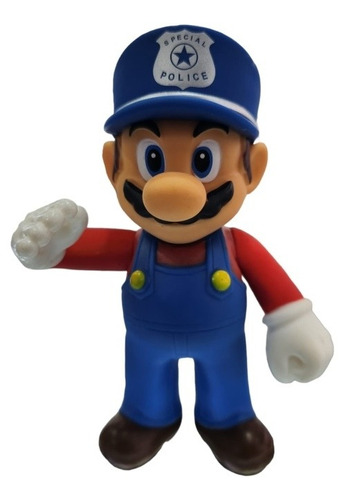 Super Mario Policía Figura Para Colección 