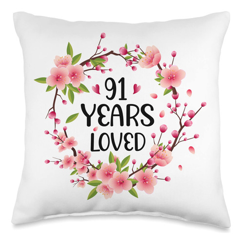 91 Years Old Birthday Gifts For Women And Men Floral Old 91s