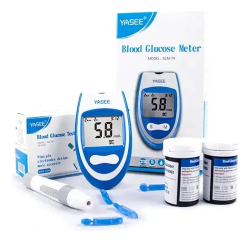 Glucometro Digital Yasee Kit 50+50 Tiras Puntas Medidor Gluc