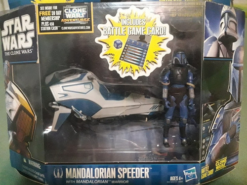Mandalorian Speeder With Mandalorian Warrior Clone Wars 