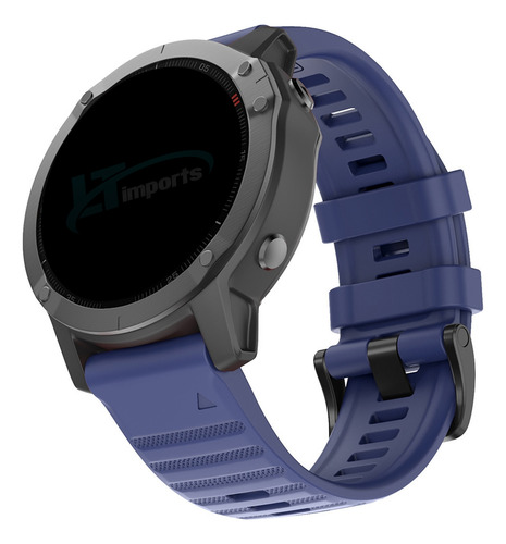 Pulseira Silicone Easyfit26 Para Relógio Fenix 7x Solar 51mm Cor Azul