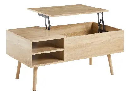 Mesa De Centro Elevable Con Almacenamiento Y Compartimento