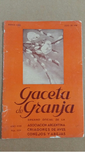 Revista Gaceta De Granja - Año 1938