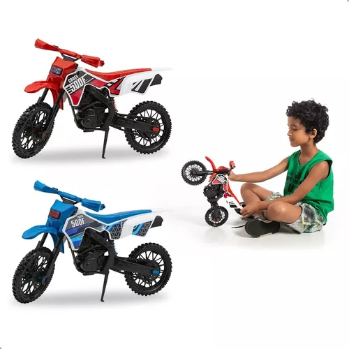 Moto Trilha Moto Cross Diversão Para Crianças Tamanho 18 cm TS Toys  Aventura