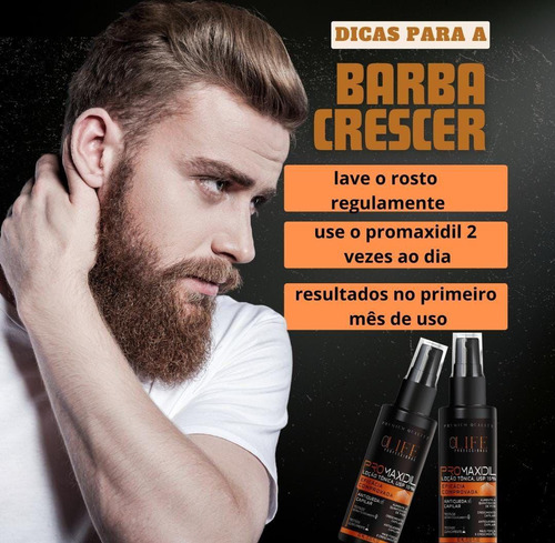 Kit Promaxidil Antiqueda Crescimento Cabelo Barba 120ml.