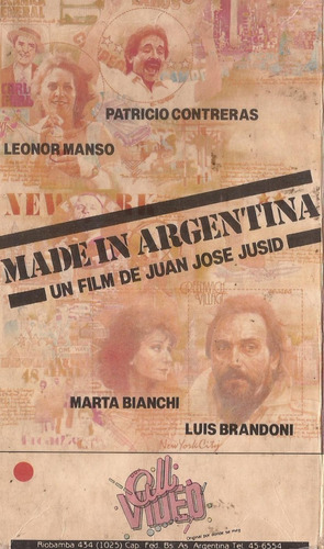 Made In Argentina Vhs Luis Brandoni Patricio Contreras