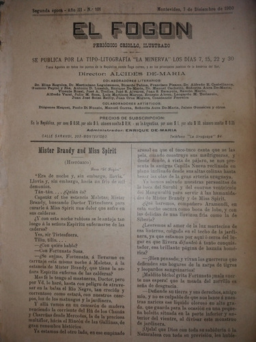 Revista El Fogón 1900 Foto De Hijo Juan Grassi Criolla 