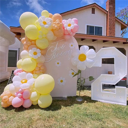 Nuevo 10 Globos De Papel De Aluminio Con Forma De Flor De