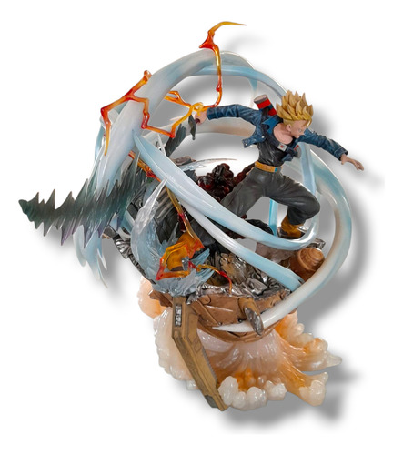 Figura Anime Dragon Ball Trunks Maquina Del Tiempo Luz 25 Cm
