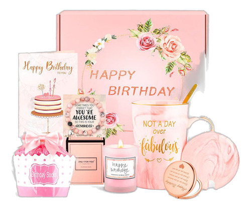 Regalo De Cumpleaños Para Ella, Cesta Feliz Cumpleaños