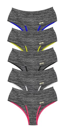 Kit 5 Calcinha Fitness Top Compressão Para Barriga Atacado