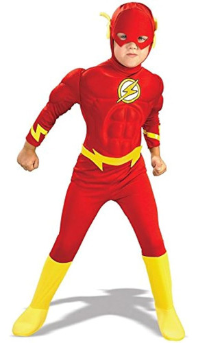 Rubies Dc Comics Deluxe Muscle Chest The Flash Costume Niño 