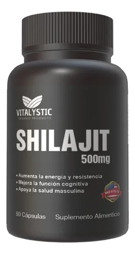 Shilajit Vitalystic 500mg Suplemento 60 Cápsulas
