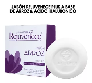 Jabón Rejuvenece Plus A Base De Arroz & Acido Hialuronico