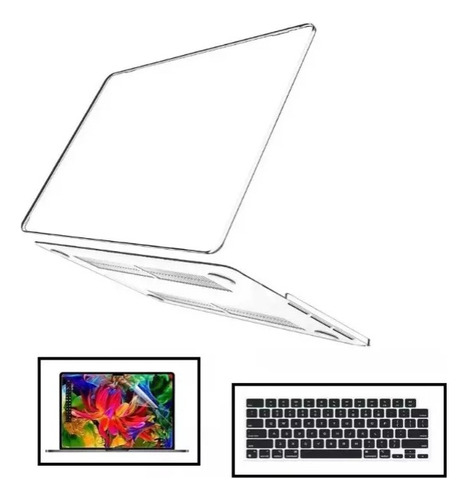 Case Cover Para Macbook Air 13.6 2024 M3 M2 Mica Y Teclado