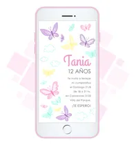 Comprar Invitación Virtual Digital Imagen - Mariposas (modelo 4)