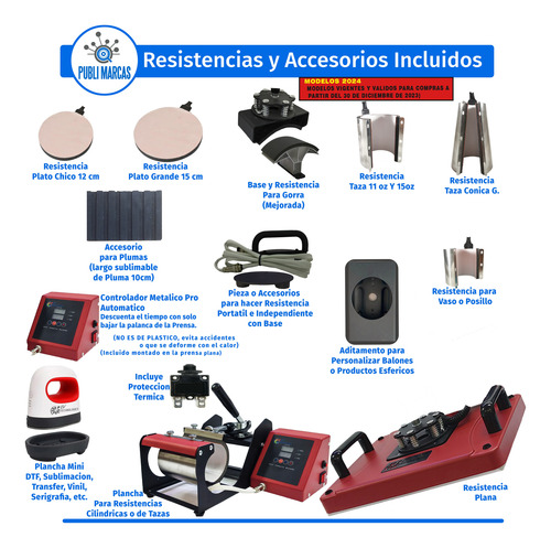 Combo De 8 En 1 A 11 En 1 38x38 Sublimacion 50 Regalos Y Mas