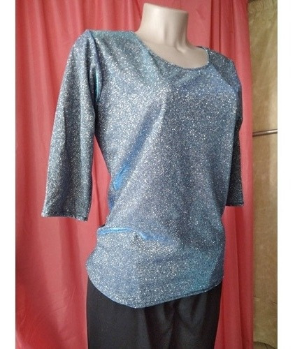 Blusa Metalizada Y Palazo