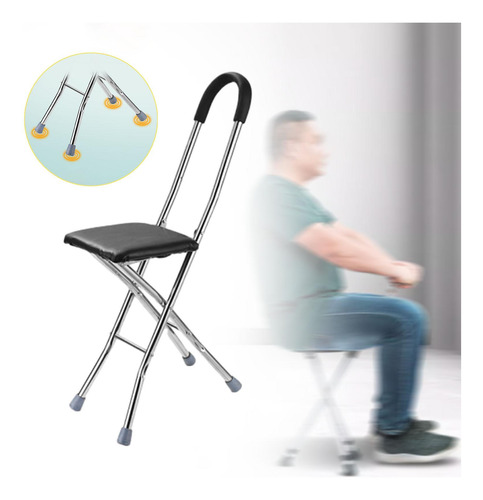 Silla Para Caminar Con Asiento, Silla De Bastón, Taburete