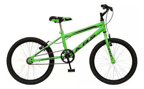 Bicicleta  infantil KRS Rebaixada aro 20 1v freios v-brakes cor verde