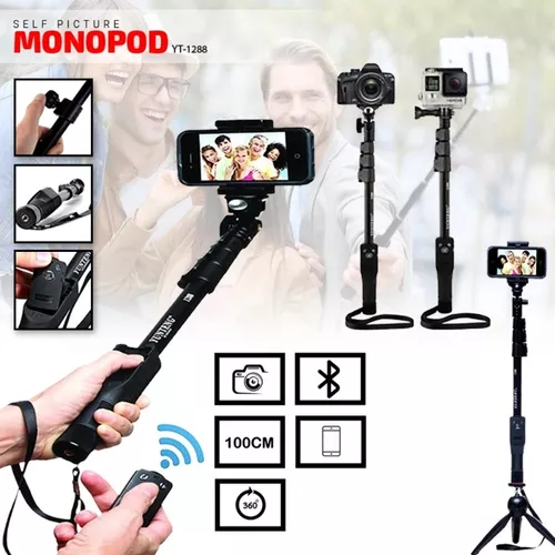 Palo Selfie Control Bluetooth Monopod Celular Fotografía 1288 – Cómpralo en  casa