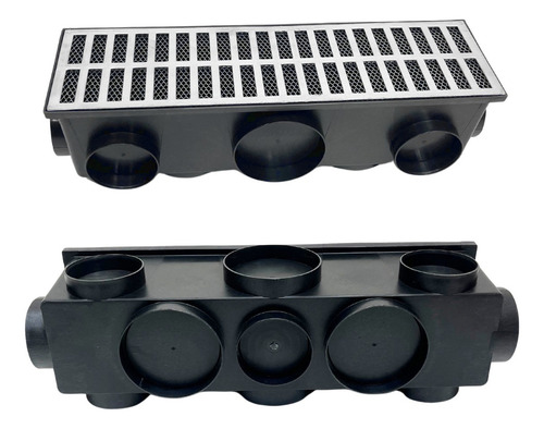 Ralo Modular Com Grelha De Alumínio 15x50 Com Tela