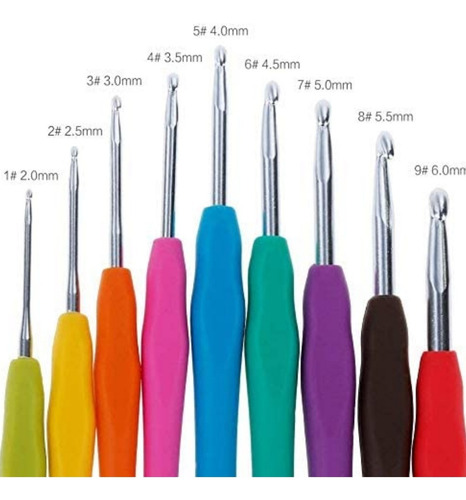 Ganchillos Crochet Ergonomicos De Silicona,agujas De Ganchos