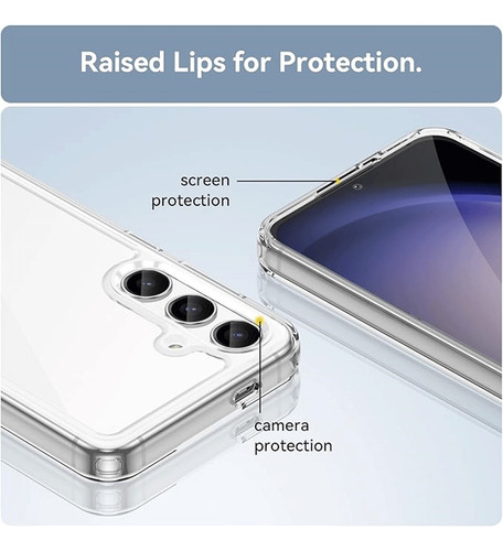 Funda Reforzada Acrílico Compatible Con Samsung S25+ (plus) Transparente Hard Clear Case