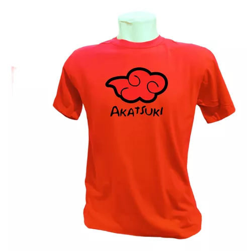 Camiseta Akatsuki Nuvem Vermelha Masculina Personalizada