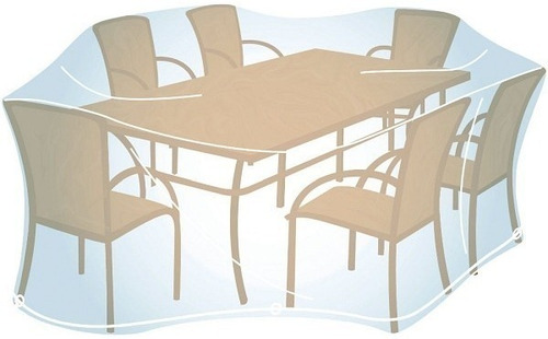Imagen 3 de 8 de Funda Cubre Mesas Y Sillas Silver Impermeable 200x150 Exteri