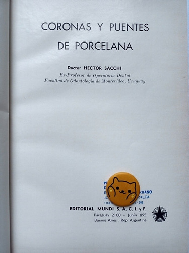 Libro Coronas Y Puentes De Porcelana Hector Sacchi 124a6