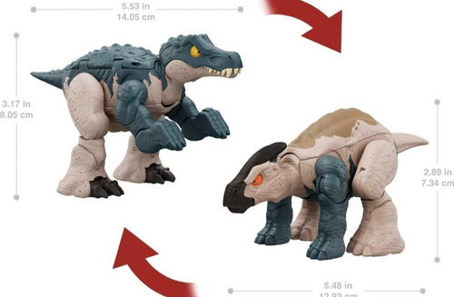 Jurassic World Dinosaurio 2 En 1 Parasaurolophus Y Baryonyx
