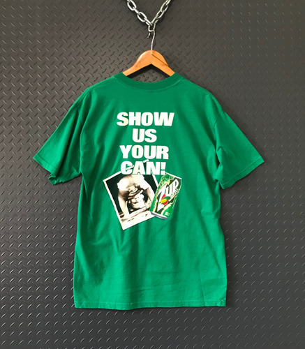 Seven Up Zup Playera Vintage Soda Estampado Humor 90s Rara L (Usado)