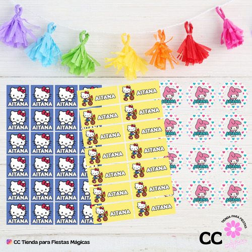 Kit Imprimible Personalizado Hello Kitty Kuromi My Melody