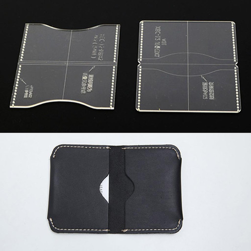 2 Pçs/conjunto Modelo De Estojo De Cartão De Couro
