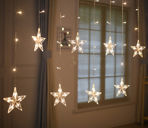 Cadena De Luces Led De Estrella Pequeña Decoración Navideña