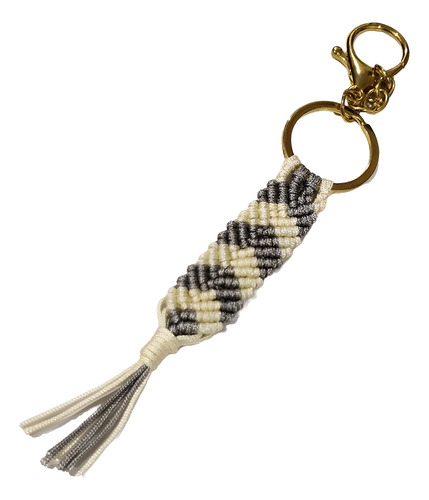 Llavero Tejido En Macramé Artesanal