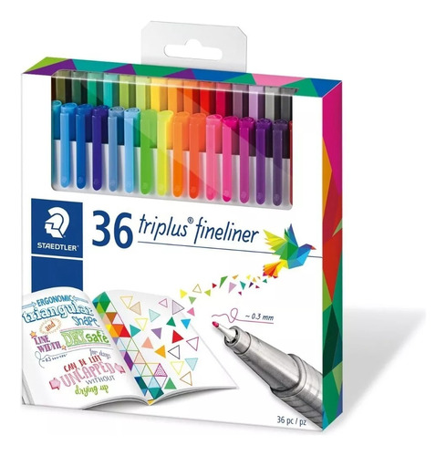 Marcadores Staedtler Triplus Fineliner X36 Serviciopapelero