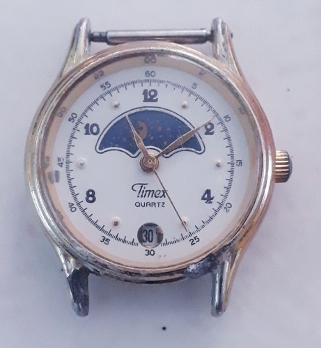 Reloj Vintage Timex 364 Cell Quartz Sun Moon