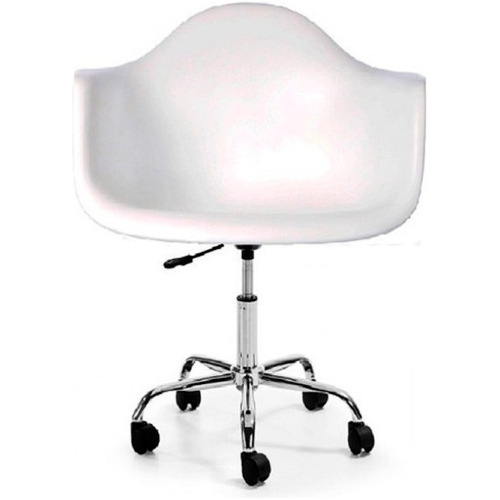 Sillon Silla Oficina Garden Life Eames Giratorio Con Ruedas Color Negro