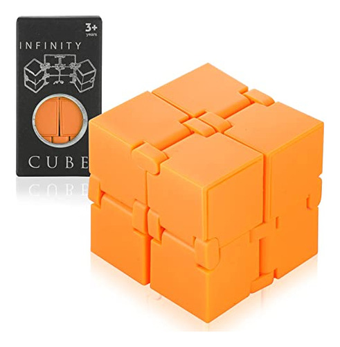 Pequeño Fish Fidget Toy Infinity Cube Orange Para El 8r1fk