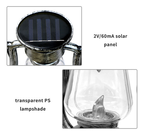 ' Vela Colgante Led Alimentada Por Energía Solar, Aceite