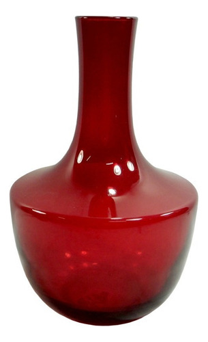 Vaso Em Cristal Vermelho Sangue Década 80 Magnífico