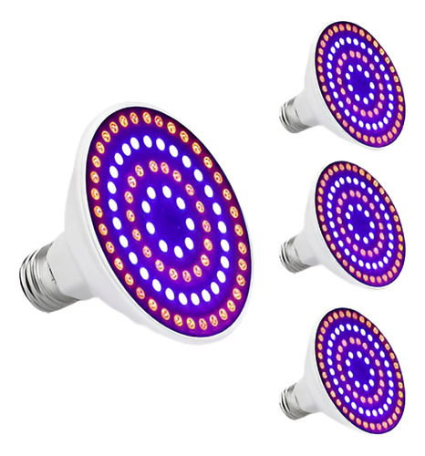 4pc 20w E27 Led Grow Light Plant Lamp Bulb Garden Greenhouse