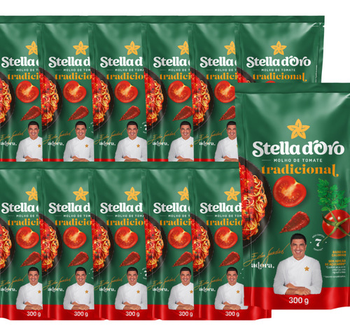 Molho De Tomate Stella D'oro Tradicional Cx 32 Un Atacado